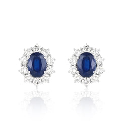 Sapphire Diamond Studs