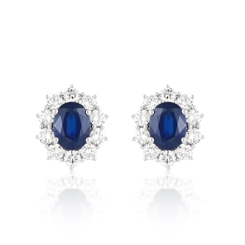 Sapphire Diamond Studs